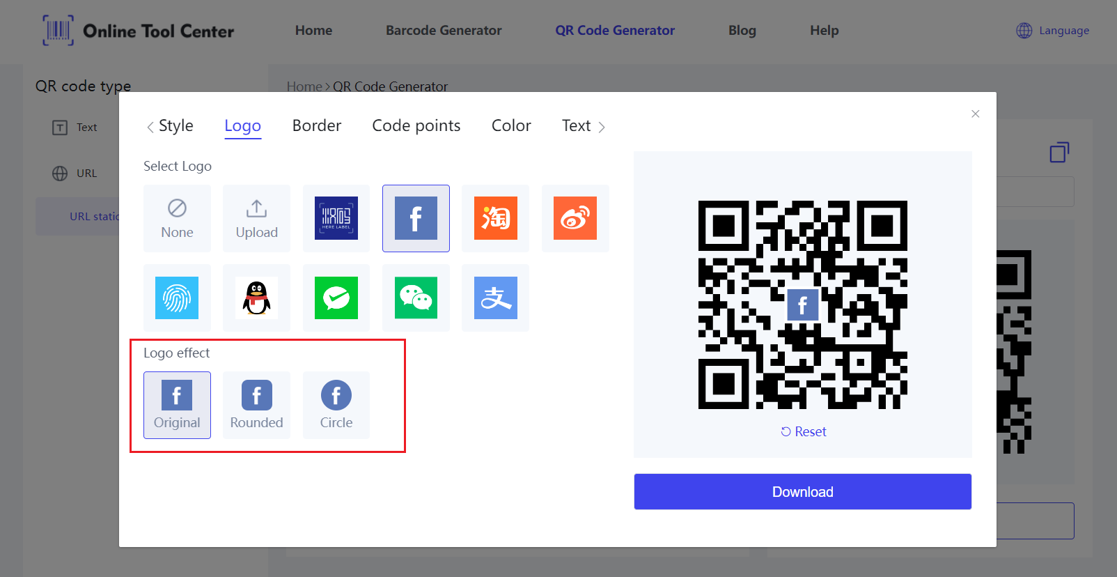 Facebook QR code generator with logos.png