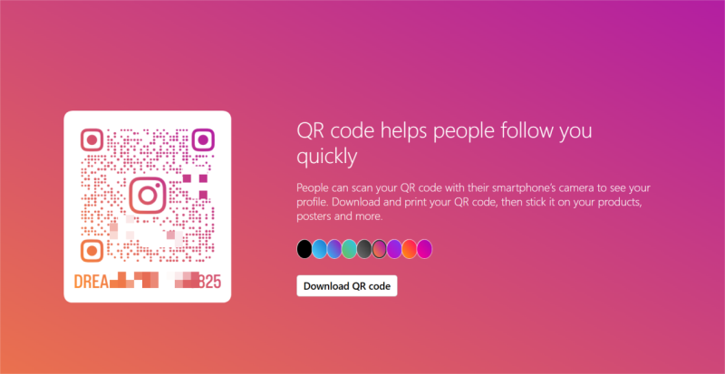 QR code displayed on a smartphone screen
