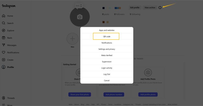 User interface showing settings menu on a phone