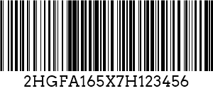 Code 128 VIN Barcode