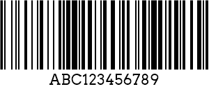 A linear 1D barcode