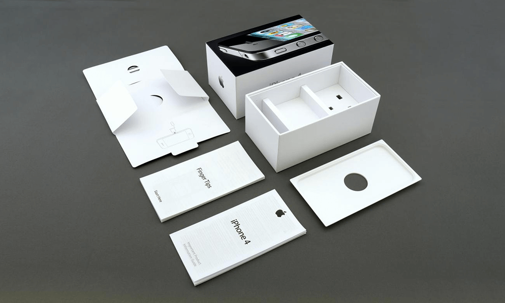 iPhone box with IMEI label