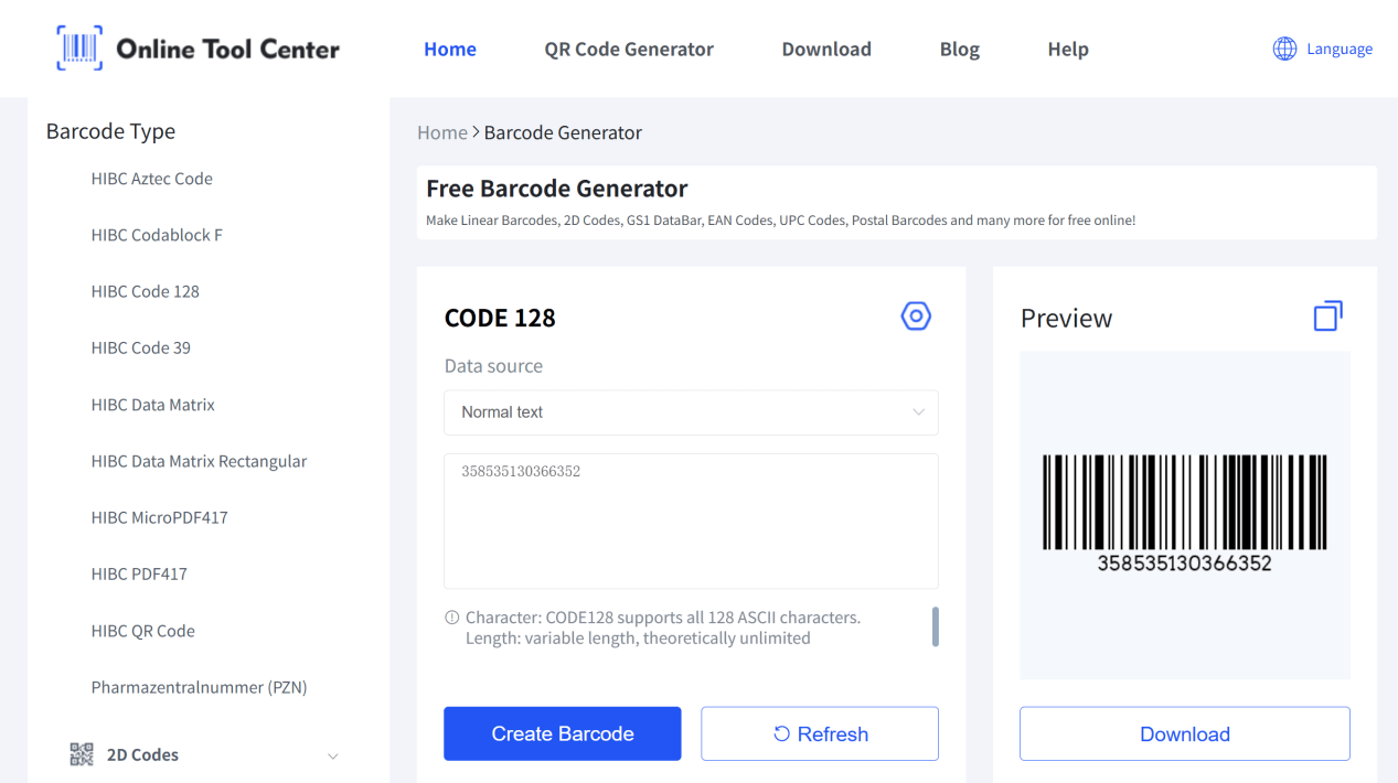 Online Barcode Generator