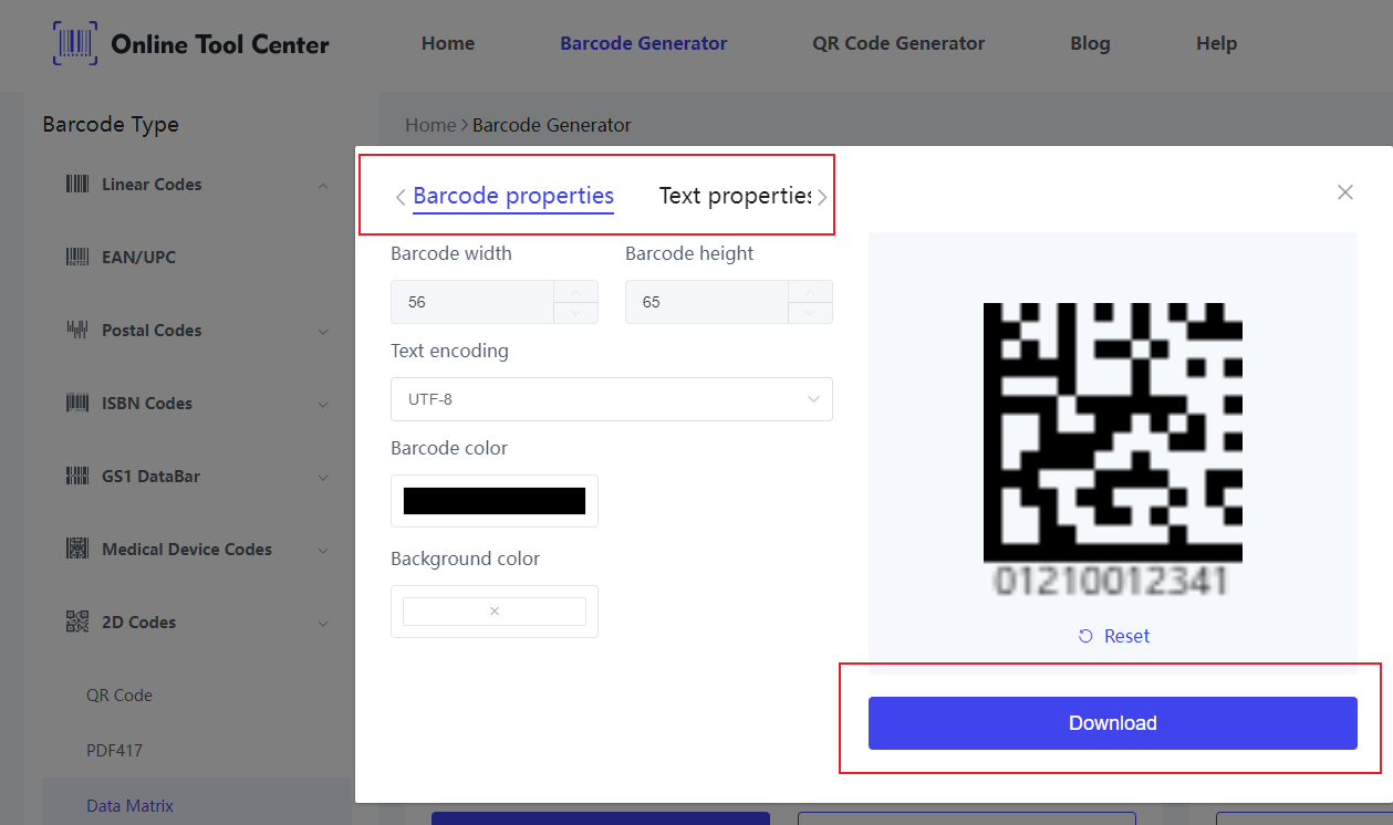 Customize Data Matrix Code.png