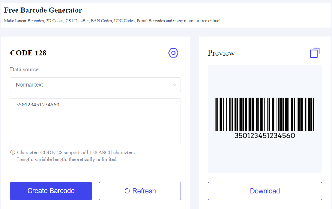 Code 128 barcode generator.png