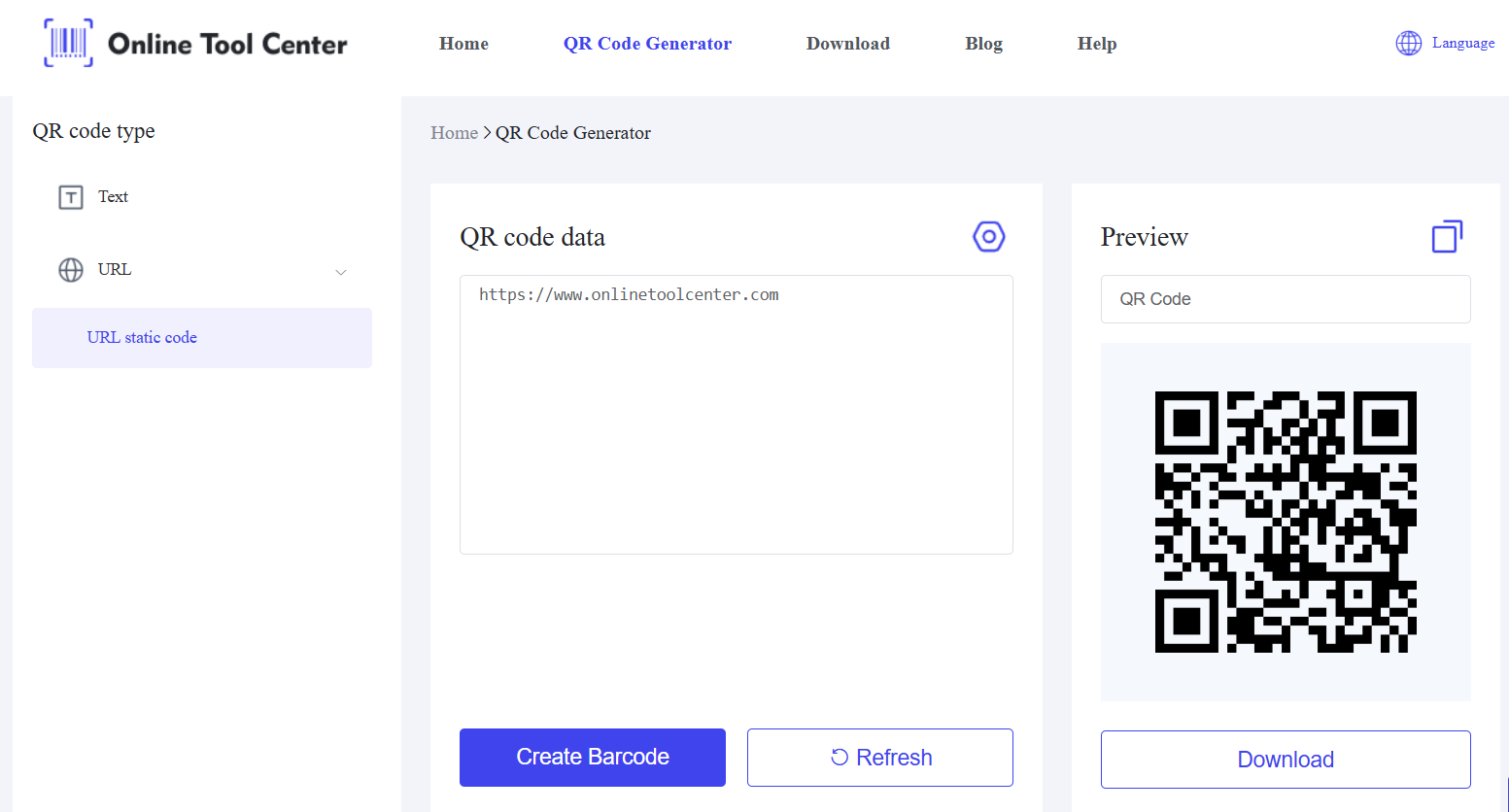 Create QR code