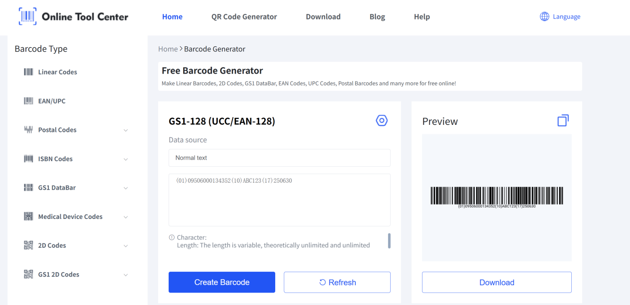 erate GS1 barcode