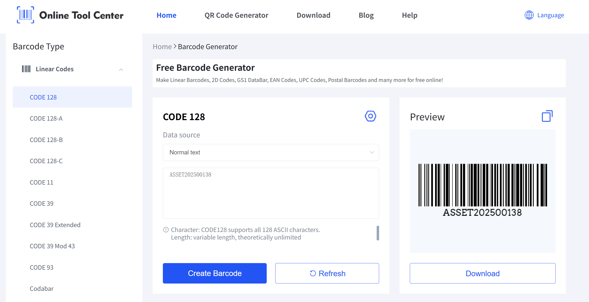 erator barcode