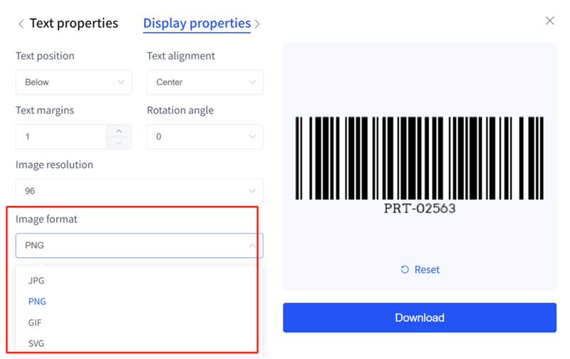 barcode format
