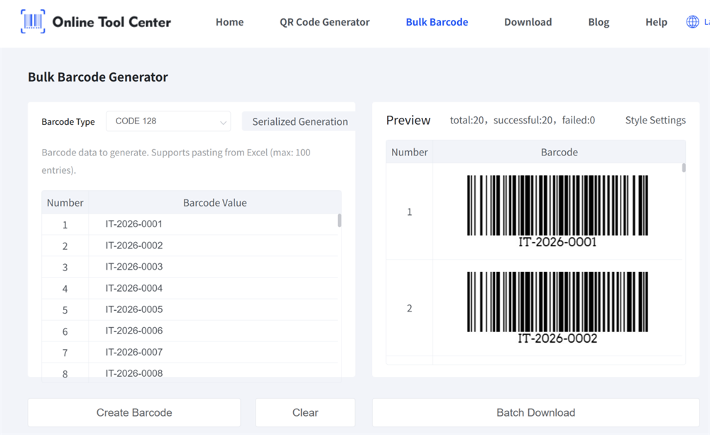 Multiple Barcode Generator Multiple Barcode Generator
