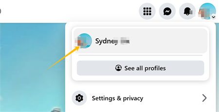 click profile picture on facebook