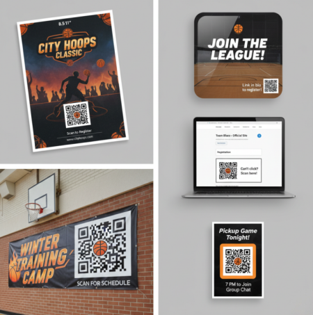 uses of basketball qr codes
