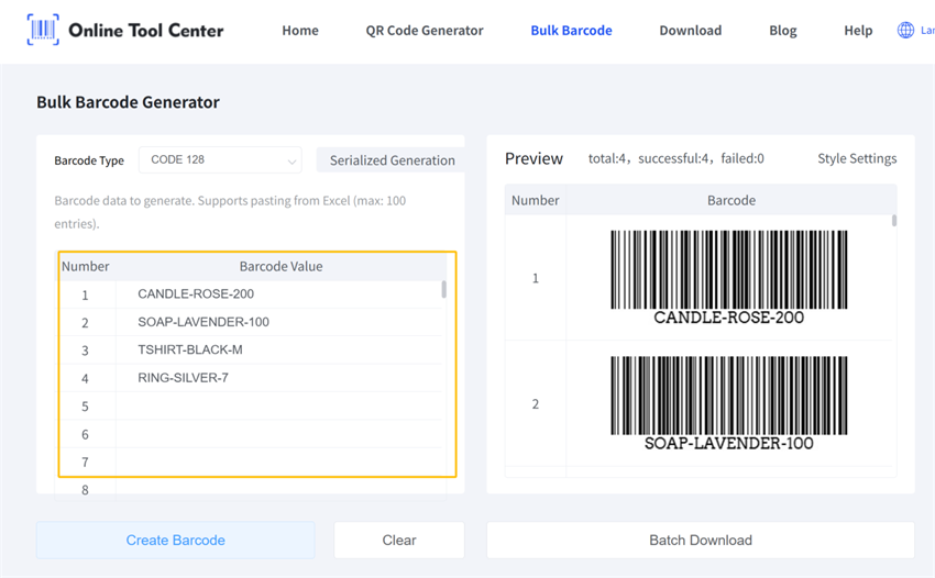 erate multiple barcodes erate multiple barcodes