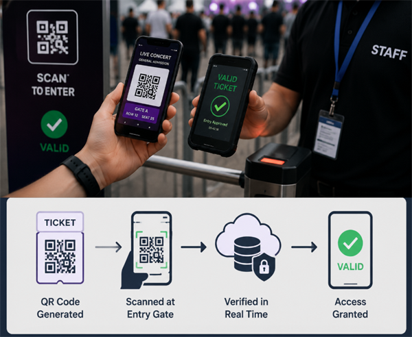 how QR code ticket validation work